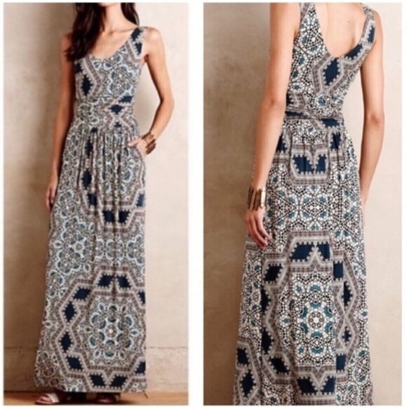 Maeve Dresses & Skirts - Anthropologie Maeve Jantina Mosaic Print Maxi Dress XS​​​​​​